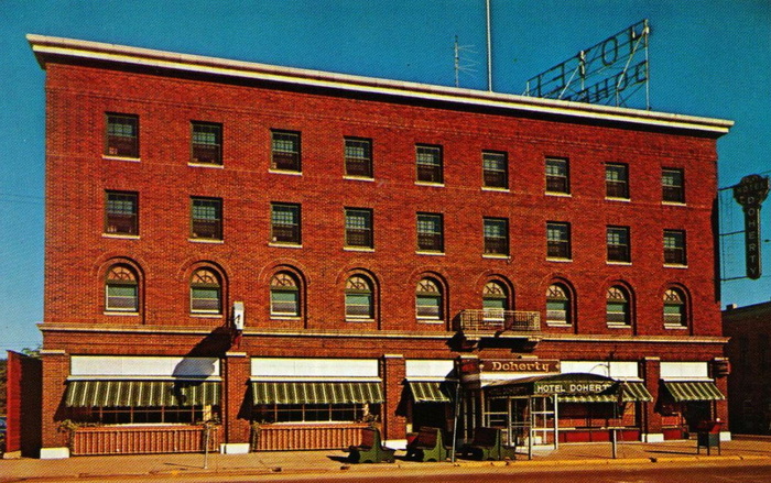 Doherty Hotel - Old Postcard View (newer photo)